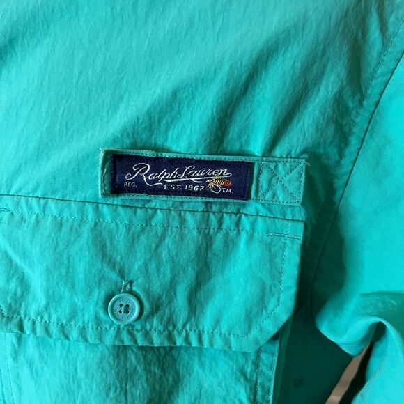 NWOT Men's Ralph Lauren Fishing Camp Hunting Button Front Shirt Green‎ Sz MEDIUM - Picture 3 of 5